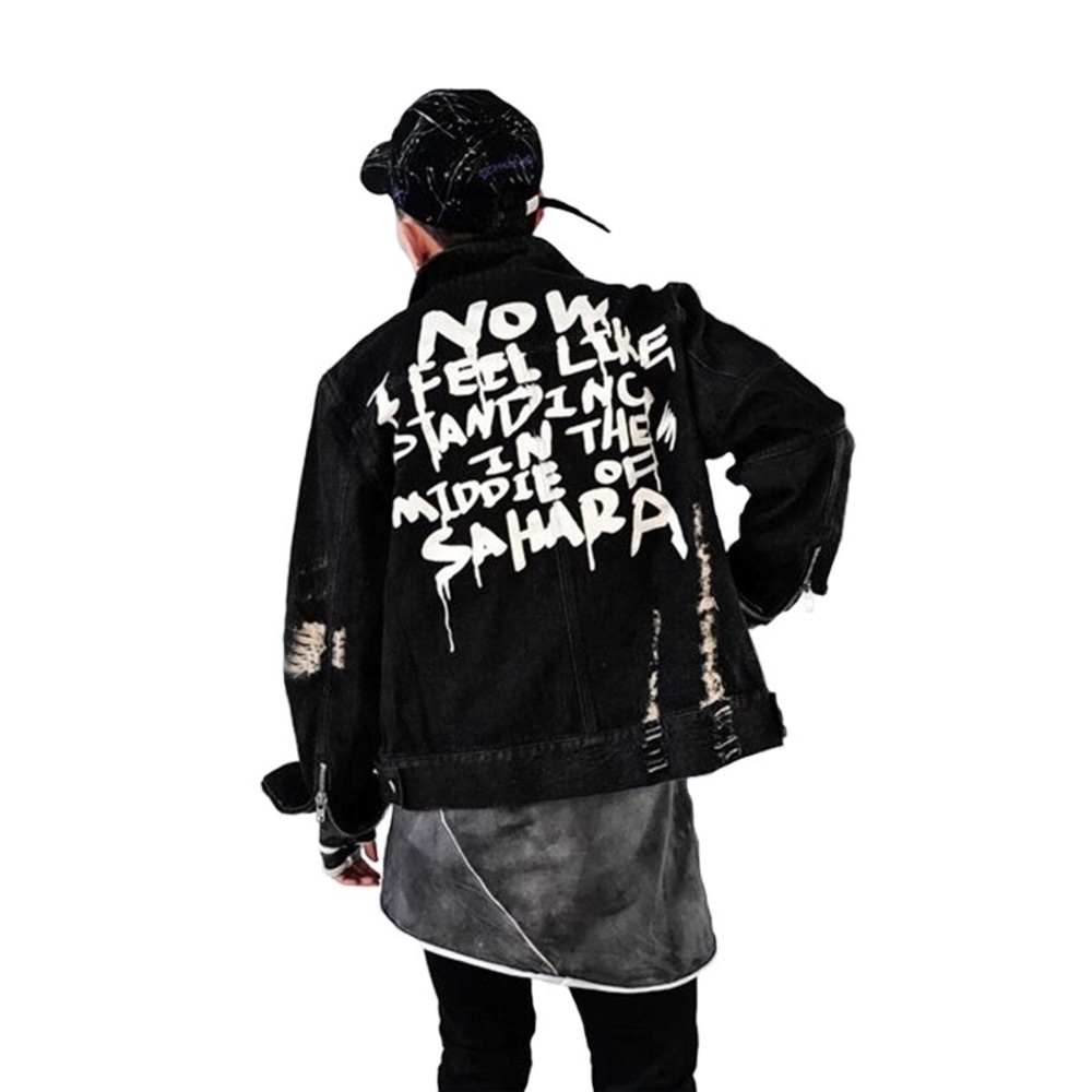 Se7en Black Jean Jacket L